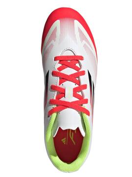 Bota Futbol Adidas F50 Club Blanco/Coral Jr