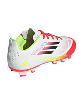 Bota Futbol Adidas F50 Club Blanco/Coral Jr