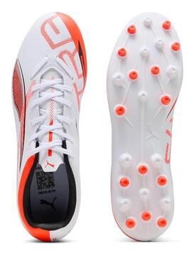 Bota Futbol Puma Ultra 5 Play MG  M Bco/Naranja