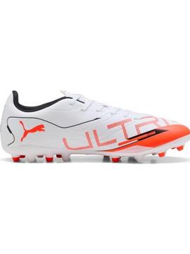 Bota Futbol Puma Ultra 5 Play MG  M Bco/Naranja