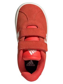 Zapatilla Adidas VL Court 3 Serraje Naranja Bebe