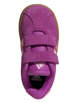 Zapatilla Adidas VL Court 3 Serraje Morado Bebe