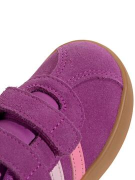 Zapatilla Adidas VL Court 3 Serraje Morado Bebe