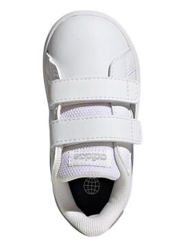 Zapatillas Adidas Grand Court 2 Blanco Plata Bebe