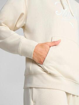 Sudadera Puma Script Beige W