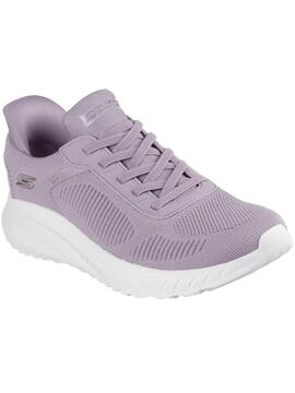 Zapatilla Skechers Bobs Squad Slip-Ins W Lavanda