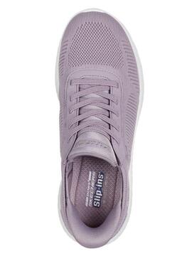 Zapatilla Skechers Bobs Squad Slip-Ins W Lavanda