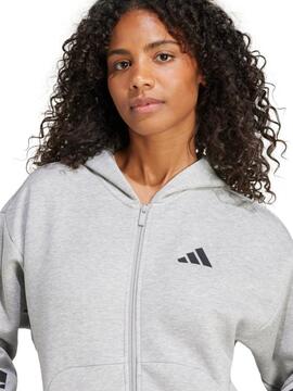 Chaqueta Adidas 3S Icons FI W Gris