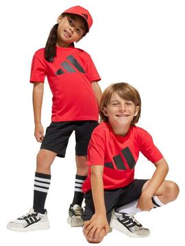 Conjunto Corto Adidas BL Rojo/Negro Jr