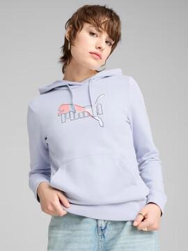 Sudadera Puma Ess Logo Lab W Lila