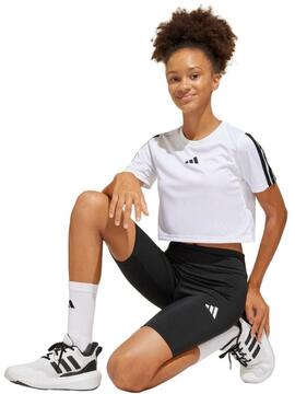 Conjunto Adidas 3S Blanco Negro Jr