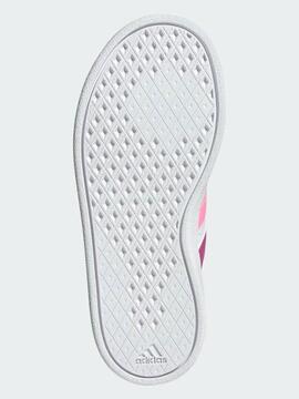 Zapatilla Adidas Breaknet 2 Blanco/Rosa Jr