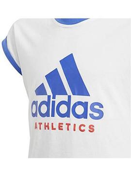 Camiseta Adidas Sport Blanco/Azul Niña