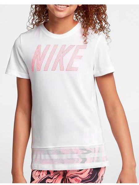 Camiseta Nike Bco/Naranja