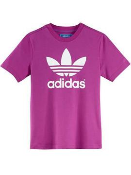 Camiseta Adidas J Trefoil Tee Rosa Niña