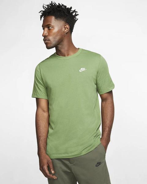 sólido Cambio Qué Camiseta Nike Verde Hombre