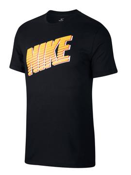 Camiseta Nike Negro/Naranja Hombre