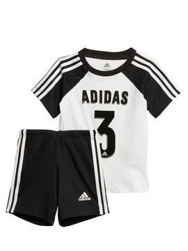 Conjunto Adidas Sport Blanco/Negro Bebe