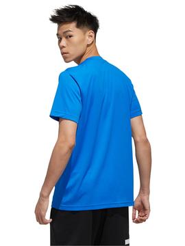 Camiseta Adidas Climalite Azul Hombre