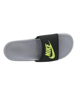 Chanclas Nike Benassi Gris/Fluor Hombre