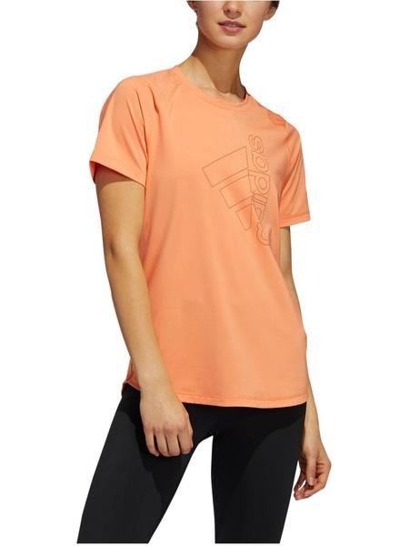 camiseta adidas naranja mujer