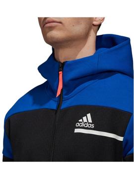 Chaqueta Adidas Negro/Azul Hombre