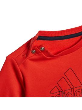 Chandal Adidas LOG Rojo/Gris Niñ@