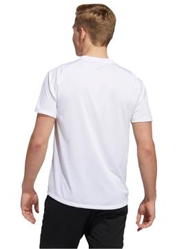 Camiseta Adidas Blanca Logo Negro Hombre