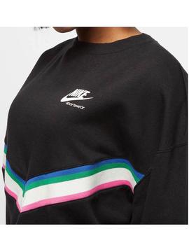 Sudadera Nike Cropped Negro/Multicolor Mujer