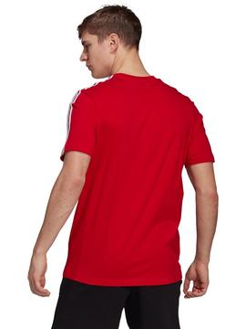 Camiseta Adidas 3S Rojo Hombre
