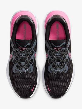 Zapatilla Nike Renew Run Negro/Fucsia Mujer
