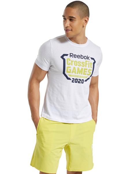punto Inflar pestillo Camiseta Reebok CrossFit Blanco Hombre