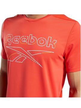 Camiseta Reebok Tecnica Rojo Hombre