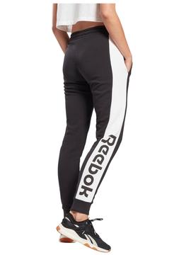 Pantalon Reebok Linear Negro/Bco Mujer