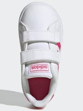 Zapatilla Adidas Grand Court Blanco/Rosa Niña