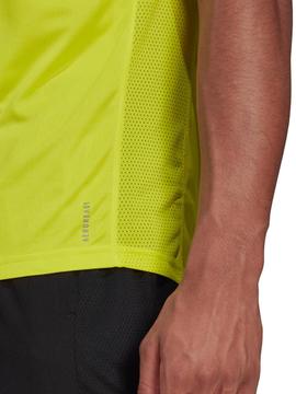 Camiseta Adidas Amarillo Fluor Transpirable Hombre