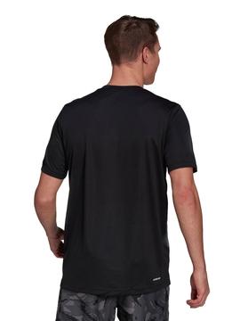 Camiseta Adidas Negra Logo Camuflaje