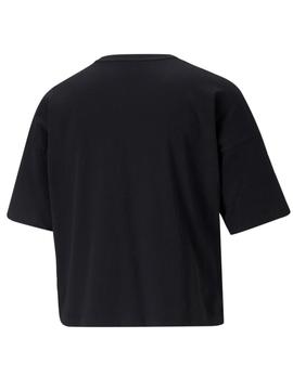 Camiseta Puma Cropped Negro Mujer