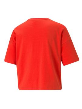 Camiseta Puma Cropped Rojo Mujer