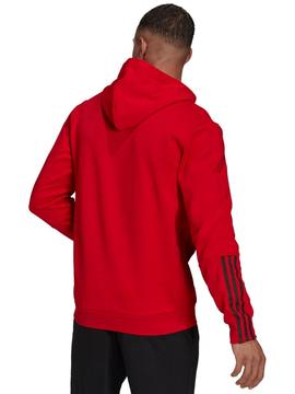 Sudadera Adidas 3S Rojo Hombre