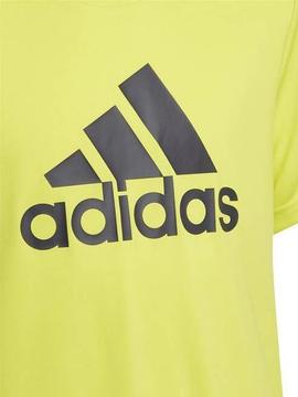 Camiseta Adidas Tecnica Amarilla Fluor Niño
