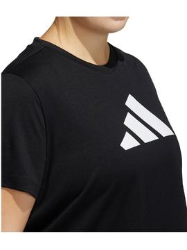 Camiseta Adidas Tecnica Negro Mujer