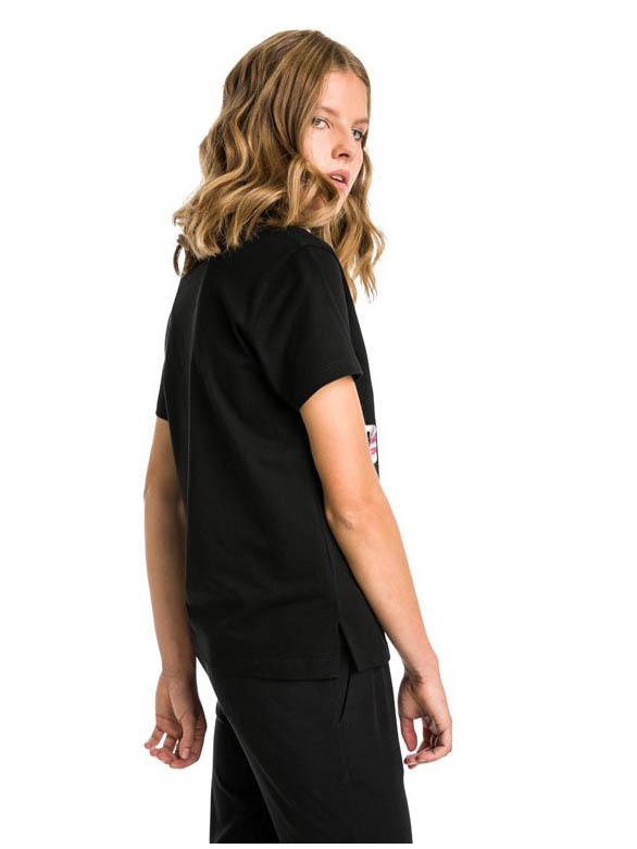Camiseta Puma Negra/Multicolor Mujer