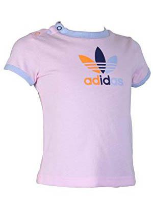 Camiseta Adidas Trefoil Rosa/Azul Niña