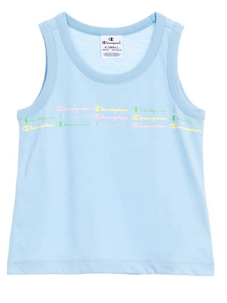 Camiseta Champions Tiras Celeste Niña