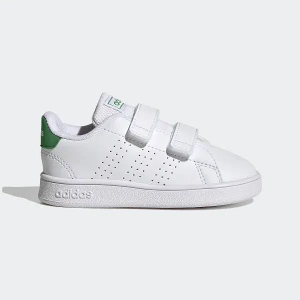 Zapatilla Adidas Advantage Blanco Verde Bebe