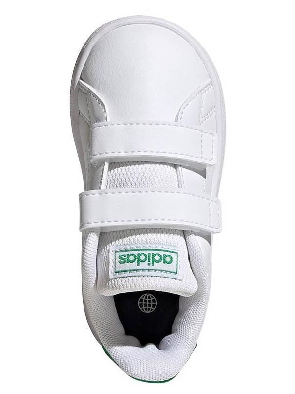 Zapatilla Adidas Advantage Blanco Verde Bebe
