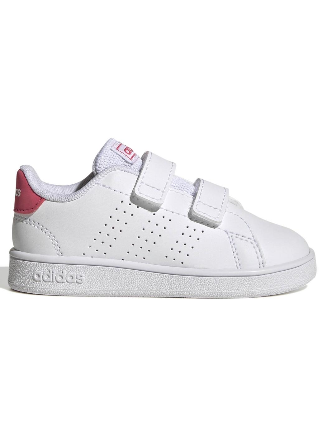 Zapatilla Adidas Advantage Blanco Rosa Bebe