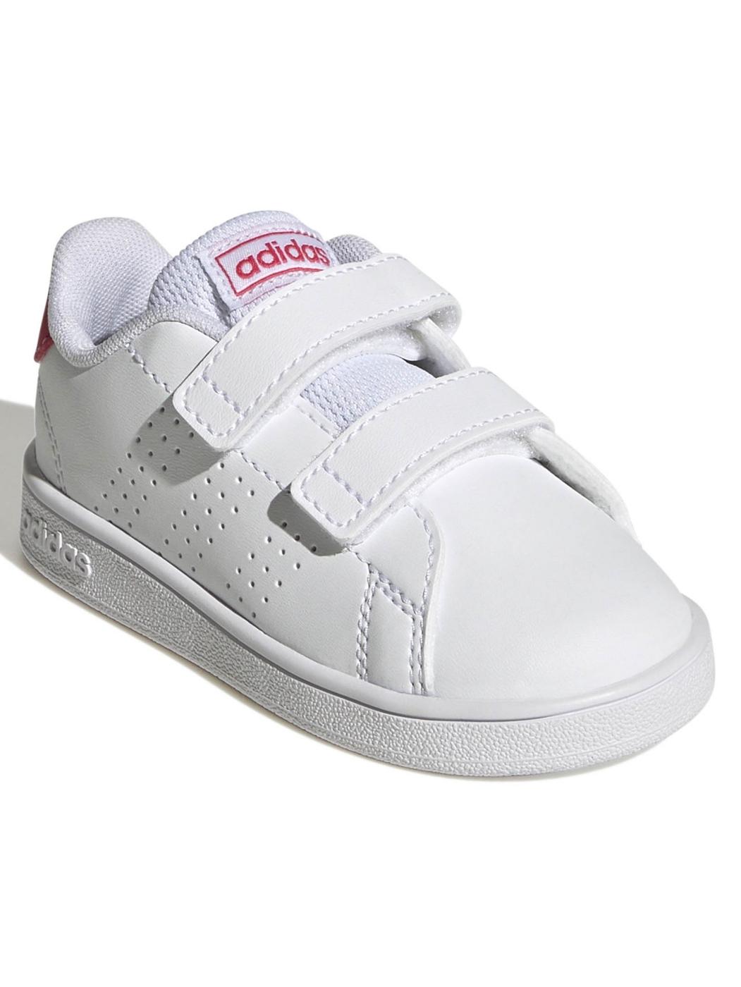 Zapatilla Adidas Advantage Blanco Rosa Bebe