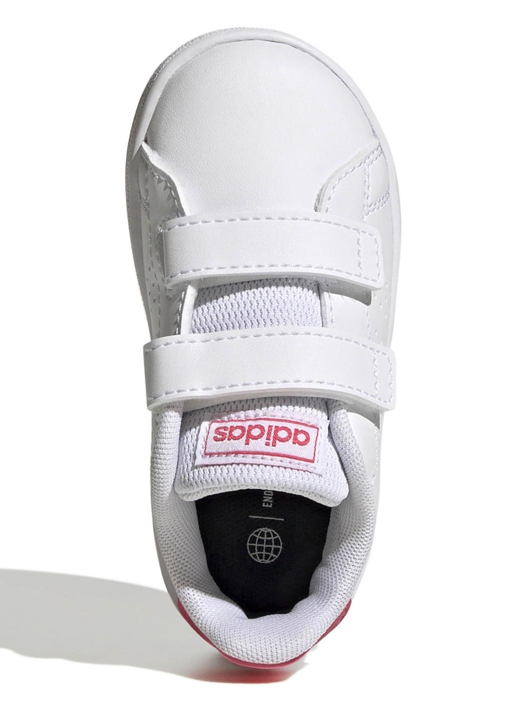 Zapatilla Adidas Advantage Blanco Rosa Bebe